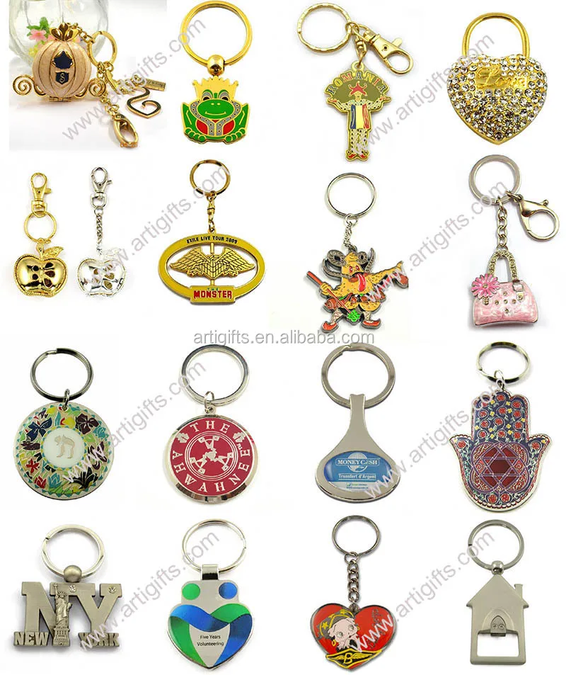 Wholesale cheap metal car brand name keychain with your own design