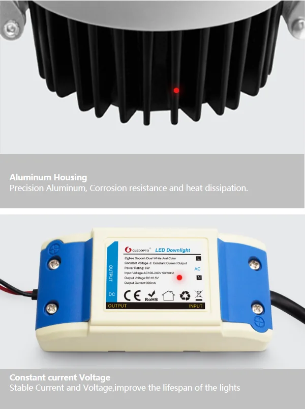 Gledopto Home Assistant cct RGBW Alexa Google Home Home Automation Zigbee Led Downlight - ANKUX.COM