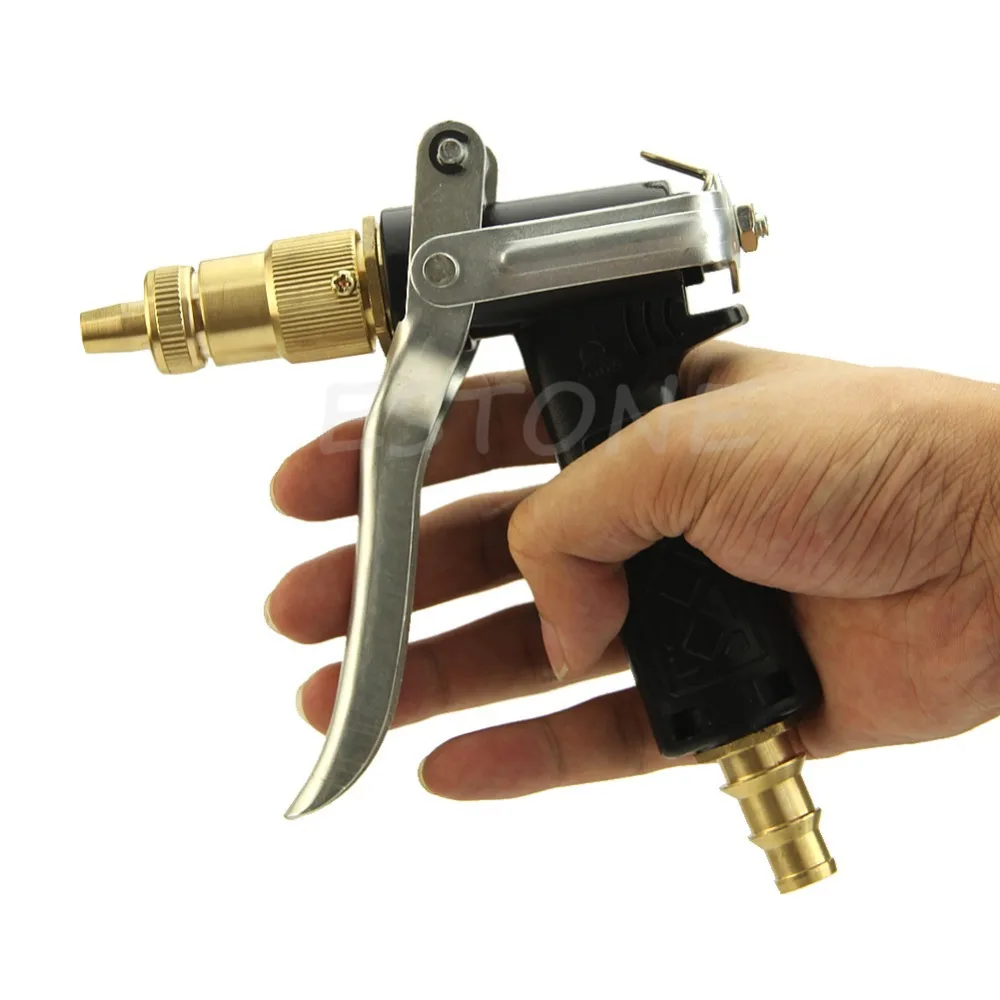 J34 Free Shipping Brass Metal High Pressure Hose Nozzle Water Gun Sprayer Garden Auto Car Washing