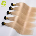 Ghairs 100% Top Brazilian Human Hair Extension Ombre Blonde Hair 1b 613 Two Tone Hair Weaves