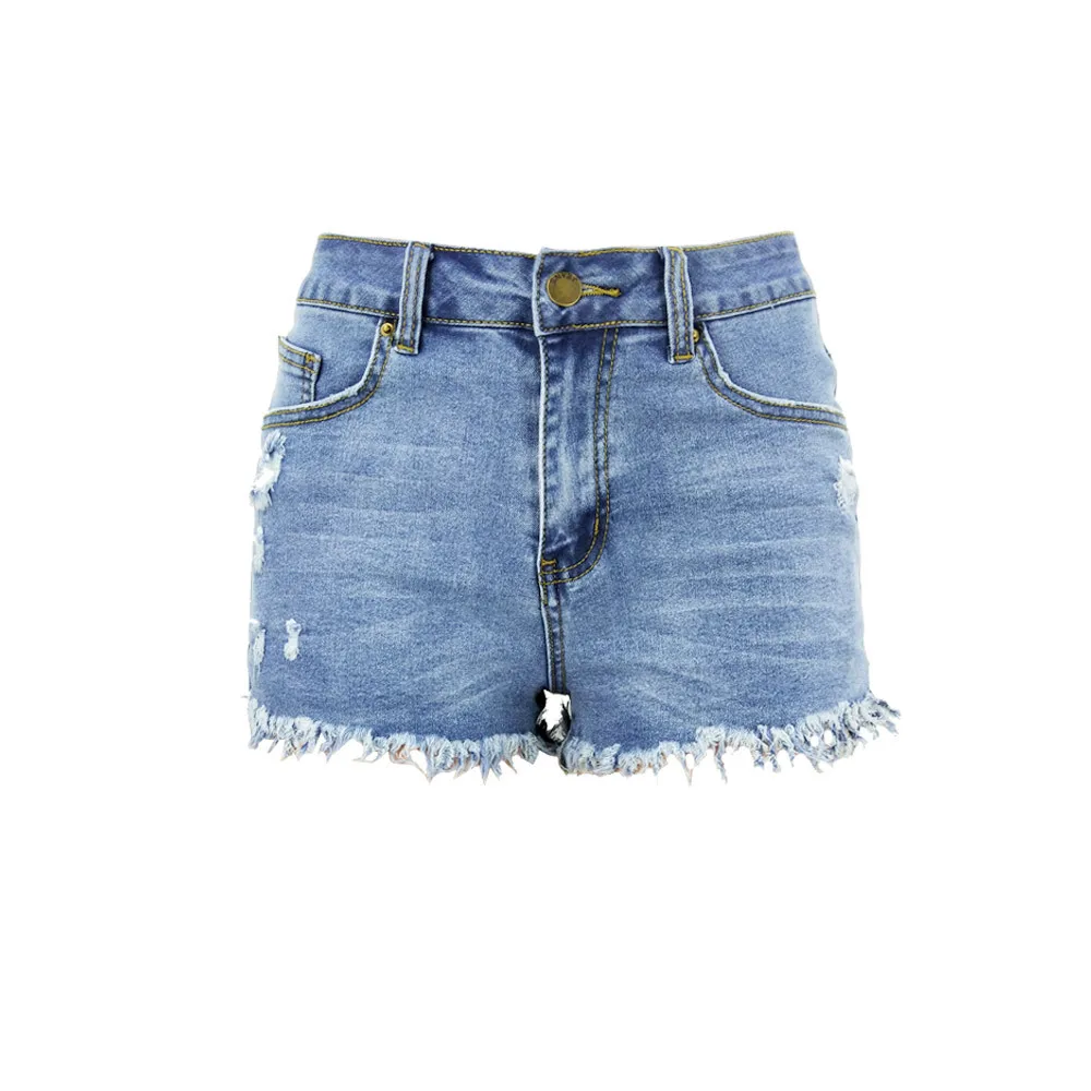 wholesale women denim jeans destroyed short jeans