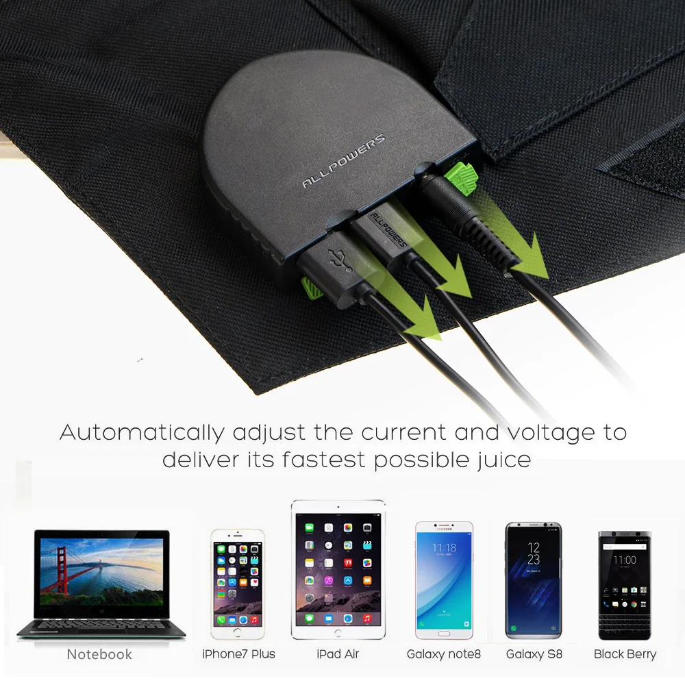 Portable Flexilibity Foldable Solar Panel Charger 18V 60W USB DC Dual Output CellphoneLaptop Solar Chargers.jpg
