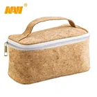 Logo Customization Leather Makeup Bag See Through Fashion Eco-friendly Cork Leather Bag Tote Makeup Bag For Ladies