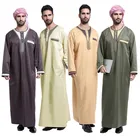 Men Thobe jubba Dishdasha Thawb Thoub Muslim Islamic Dress Abaya Daffah Mens Kaftan Robe
