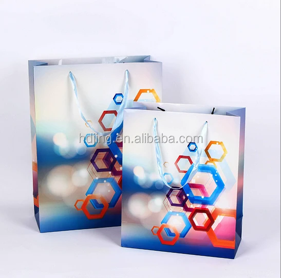 high quality printed fancy paper shopping bag with logo