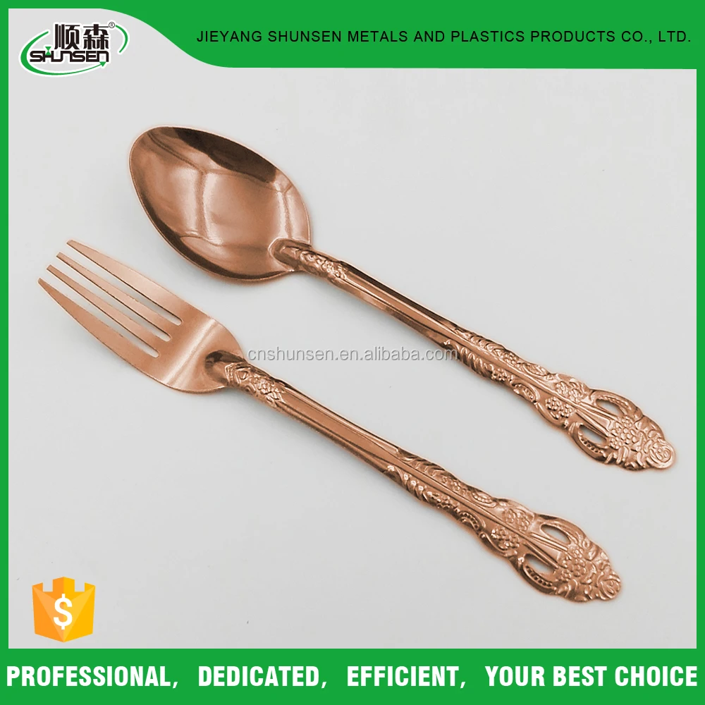 Brand Names Rose Gold Plated Cutlery,Gold Plated Flatware Wholesale - Buy Gold Plated Flatware ...