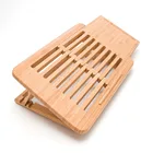 Expandable Portable Slatted Bamboo Notebook Stand