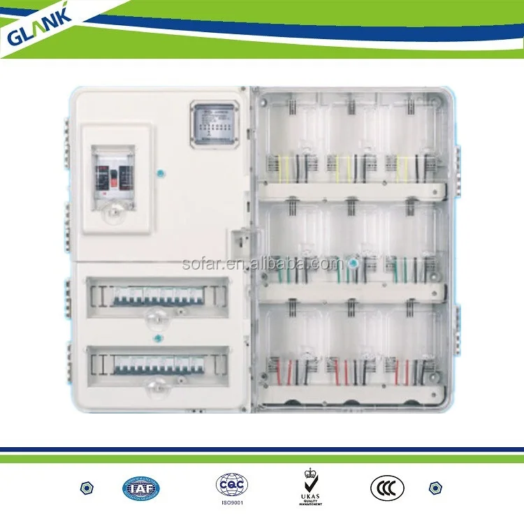 Transparent Plastic Indoor Electric Meter Boxes With Main Switch Control Boxes
