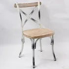 Dining room retro cross back wooden chair