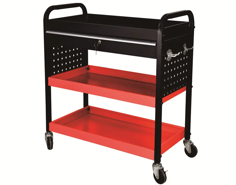 Service Tool Cart Organizers 3 Tray Rolling Utility Cart Trolley