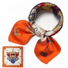 Scarves Wholesale Branded Designer Printed Twill Scarves Wholesale Silk Plain Square Scarf