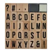2017 best selling wholesale wooden alphabet stamp set with 2 ink pads