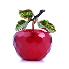 China Wholesale Clear Custom Design k9 Crystal Crafts Crystal Red Apple