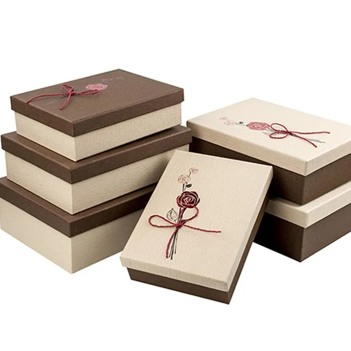 custom elegant design cardboard gift paper packaging box for