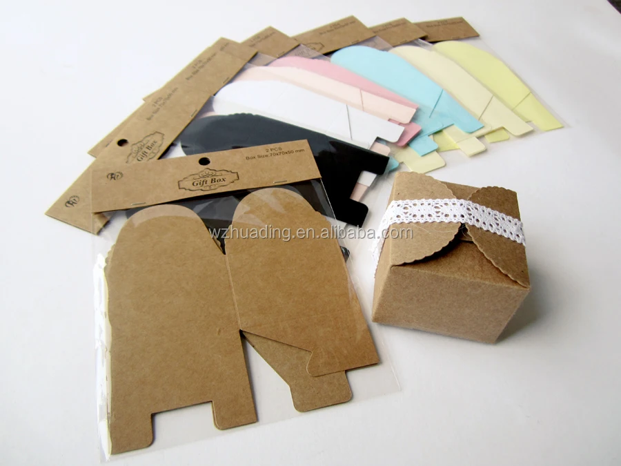 7*7*5cm mini small brown kraft paper gift box