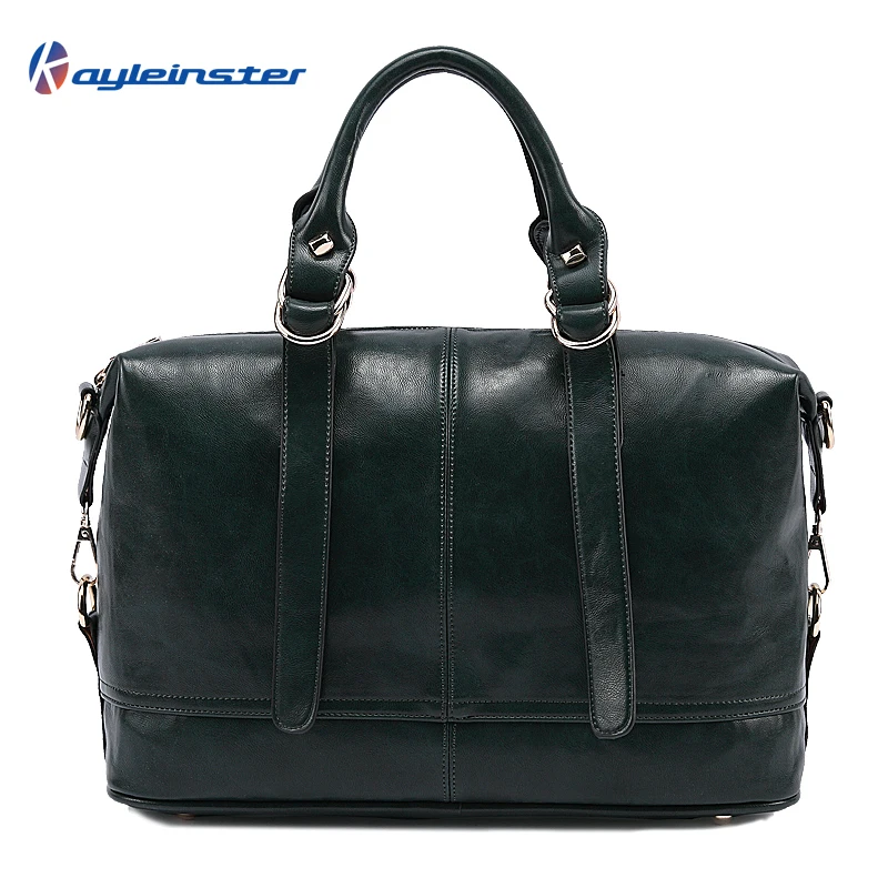 New 2015 Famous Brand Women Handbag Genuine Leather Shoulder Bag Fashion Handbag Vintage Wax Oil Leather Dark Green Women Bag