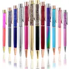New Design Rose Gold Liquid Foil Metal Ball Pen Gift Promotion Floating Pen DIY Glitter Ballpoint Pens