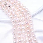 Round String Round Freshwater Pearls 10-11mm High Quality White Round Freshwater Natural Cultured Jewelry Pearl String