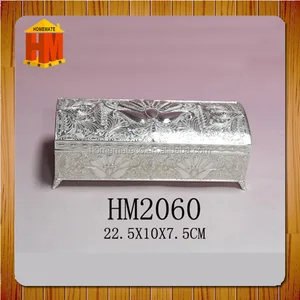 wedding guest gifts silver zinc alloy jewellery box, silver keep