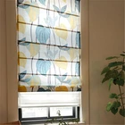 Pastoral style Half shade fabric natural fresh Lifting curtain Rome curtain
