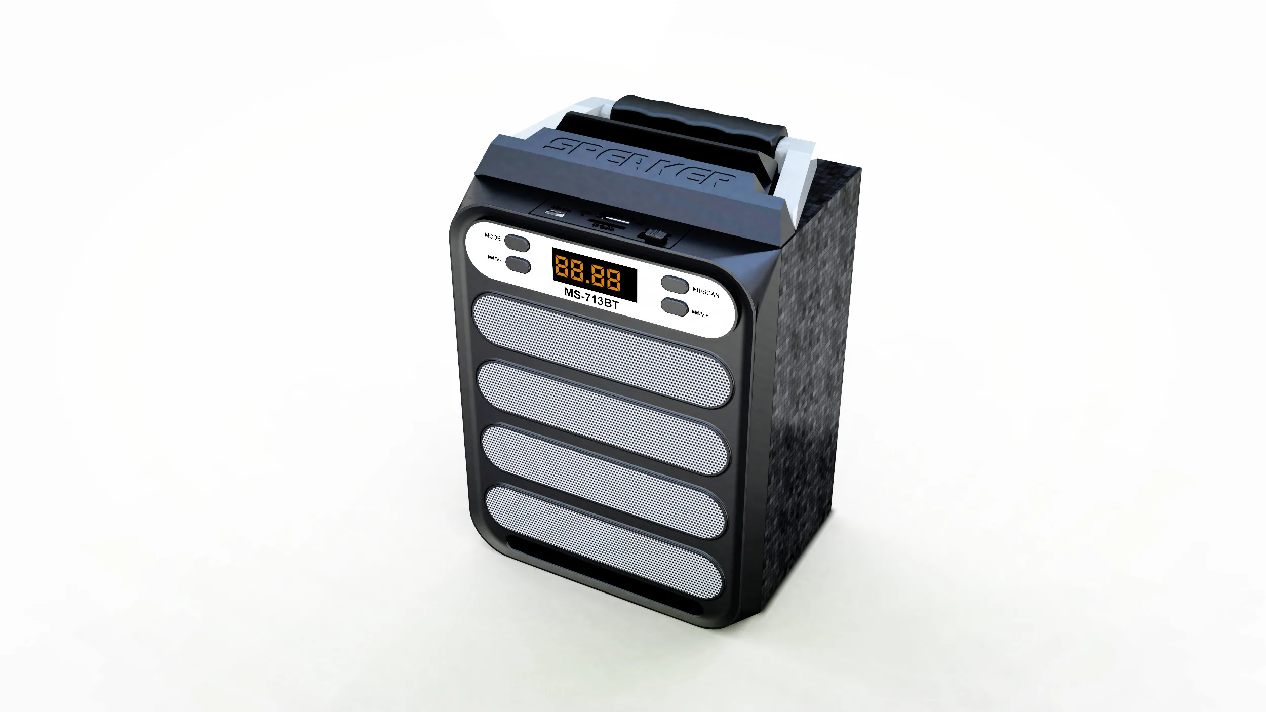 4inch mini portable mobile speaker stereo with usb/tf new Handle of Phone slot MS-713BT outdoor with fm radio - ANKUX.COM