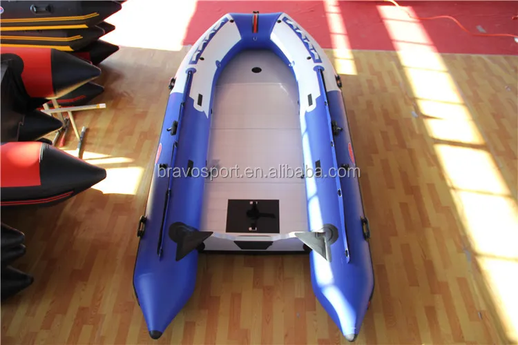 China New Product Blue Color 4.3m PVC Inflatable Rowing Boat For Sale