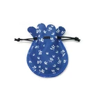 custom printing round shape microfiber jewelry suede pouch