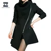 winter long black wool clothes design for office wear