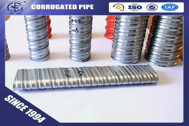 Post Tension Galvanized Corrugated Steel Duct with ISO certificate