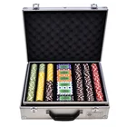 Graphic Customization Chips Poker Casino Chip Set ABS Classic Casino Chips 5 Colors Texas Poker Chips Set