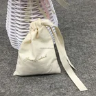 Custom Wholesale Fashion Cheap Cotton Fabric Cloth Garment Promotional Bag With Drawstring And Logo