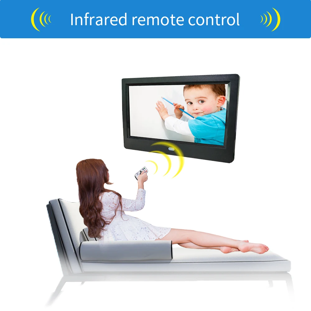 Bulk durable autoplay video picture commercial gift 7 inch digital photo frame