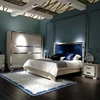 2018 High Gross cream color Light luxury bedroom/Modern Bedroom Furniture in Alibaba Bedroom Set