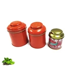 Metal Tin Box Manufacture Sales Green Color Round Tea With Removable Lid