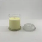 High quality Luxury Scented Candle With Black Glass Candle Holder Pillar Candle