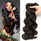 LSY Double Layers Large Stock Natural Color 6A Brazilian Human Virgin Hair Body Wave