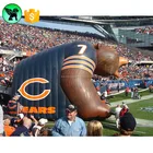 Powerful Brown Bear Inflatable Cartoon Tunnel Giant Animal Entrance Customized Archway For Sports Event A415