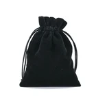 Promotional small luxury velvet jewelry drawstring pouch bag