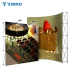 Exhibition Booth Design Service Banner Stand Straight Fabric Pop Up Display Background