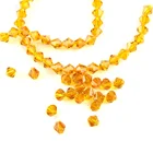 Best Selling 8mm Orange Yellow Color Bicone Glass Beads Strands Charms Beads for Clothes