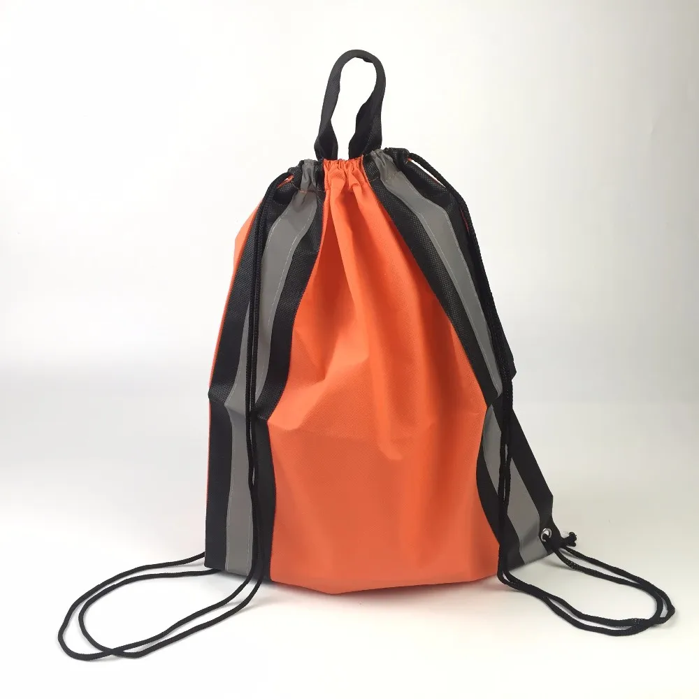 free sample non woven drawstring backpack bag with front zipper