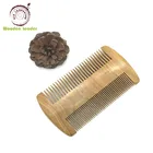 Hotselling Private Label Wood Pocket Men Beard Brush Comb Set Custom Laser LOGO Gift Wooden Hair Comb from China Factory
