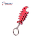 China supplier zinc alloy metal fish shaped bottle opener with keychain,aluminum animal shape bottle opener keychain