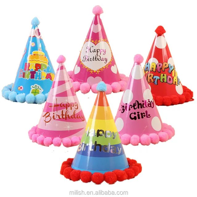new arrivals design hat funny party birthday paper hat for kids