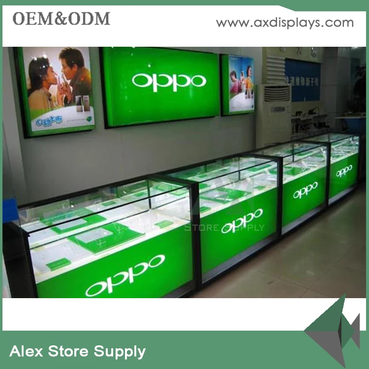 decoration jewellery shop for display decoration mobile phone counter design OPPO shop for