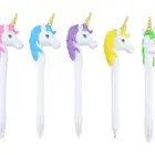 hot selling novelty plastic unicorn shape design ball pen for kids