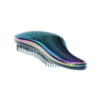 Factory price custom plating Glitter detangle massage hair brush fashion design shampoo comb