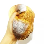 Hot sell PU foam slow rising scented squeeze jumbo bread food toys cute key chain gift.