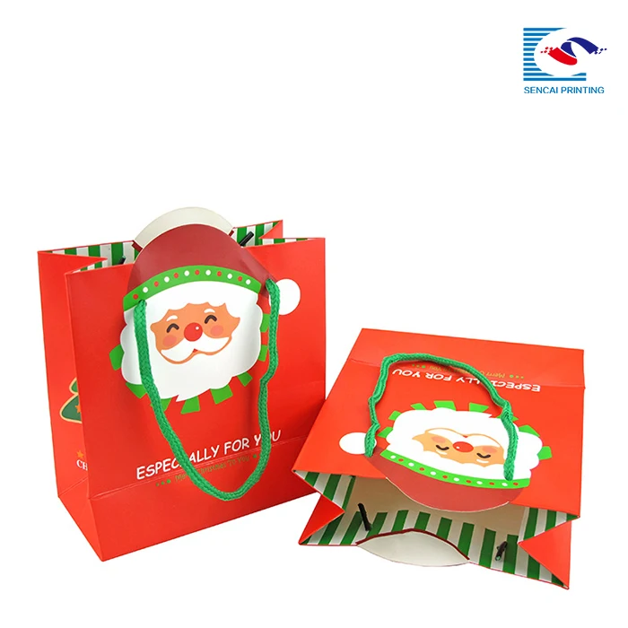 free sample art paper christmas gift packing bag