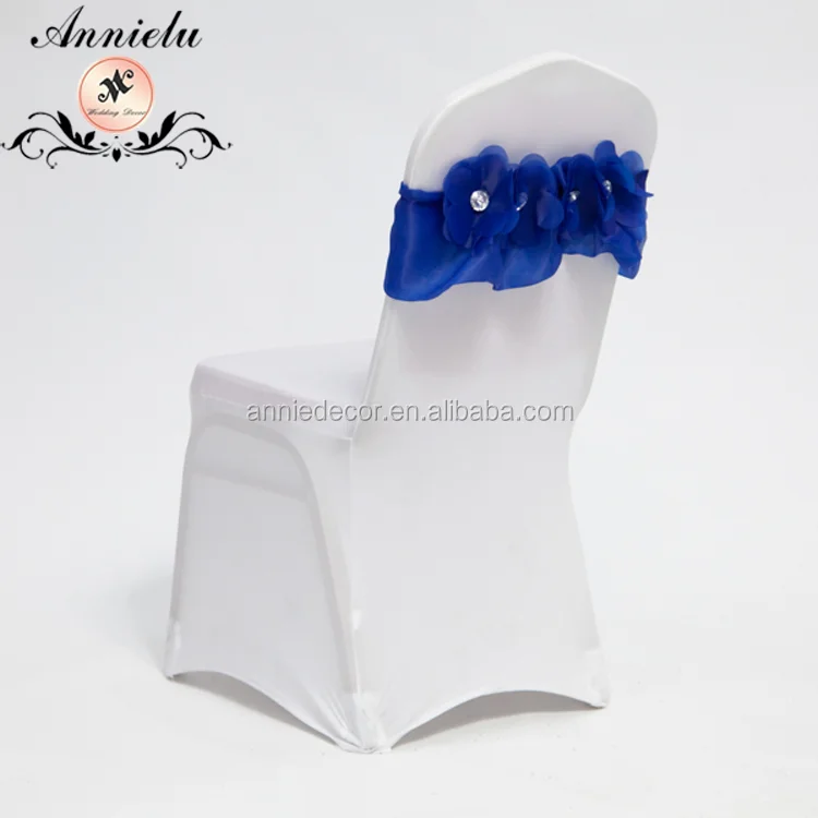 Hotel purple elegant satin chair band wedding chair sashs cover
